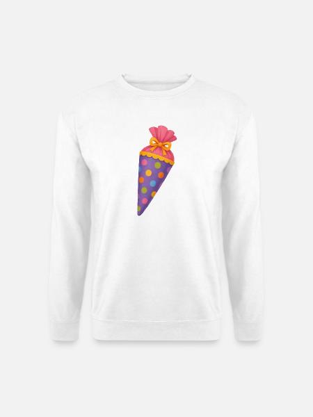 Bunte Schultüte für den ersten Schultag - Unisex Pullover - Weiß