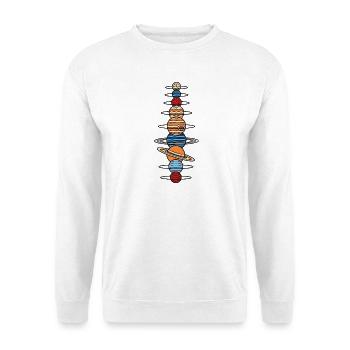Sonnensystem Planeten Ausrichtung Vektor Shirt - Unisex Pullover - Weiß - Vorne - Alina (178cm) & Michal (187cm)
