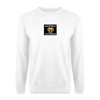 Human rights instead of right-wing people - Unisex Sweatshirt - white - Front