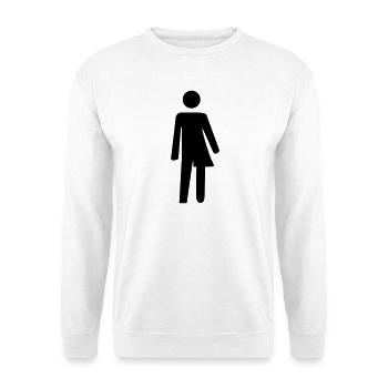 Transgender Toilet Sign - Unisex Sweatshirt - white - Front
