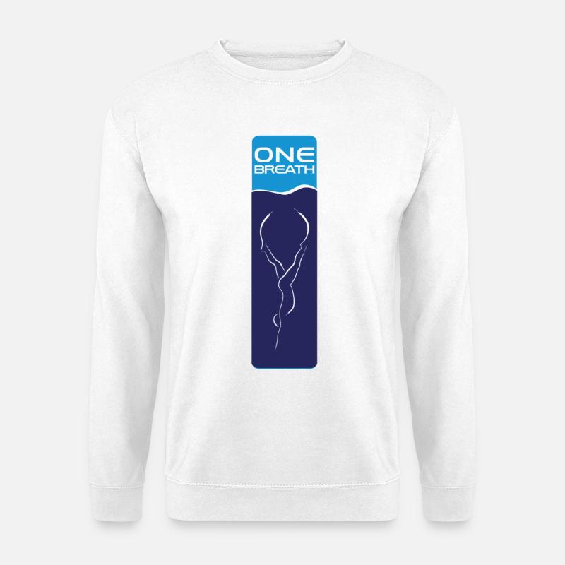 Freitauchen Emblem ONE Breath - Unisex Pullover - Weiß