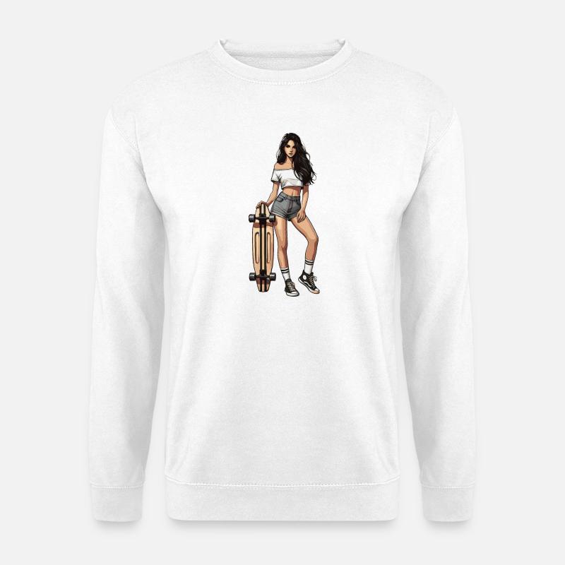Longboard - Sweat-shirt Unisexe - blanc