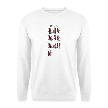 Abstract Red and Black Line Art - Unisex Sweatshirt - white - Front