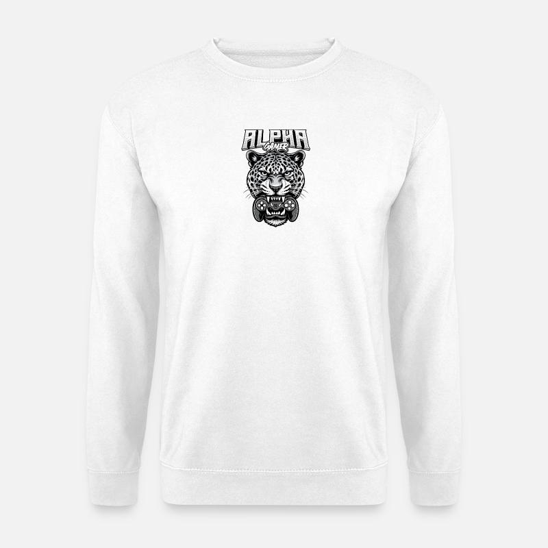Alpha Gamer Jaguar - Unisex Pullover - Weiß