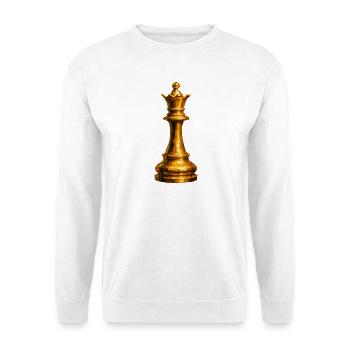 La Dame d'Or : Puissance Absolue Échecs - Sweat-shirt Unisexe - blanc - Devant