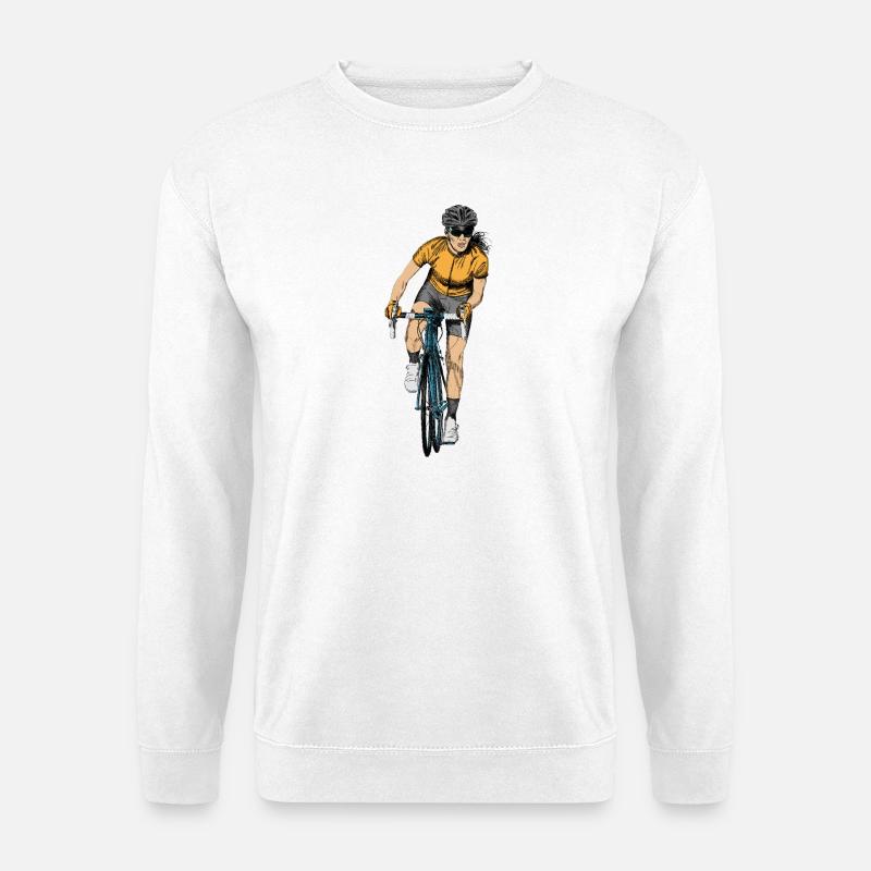 Radfahrerin - Unisex Pullover - Weiß