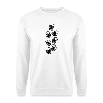 Bière, Bière, Verre de bière, Tasse de bière - Sweat-shirt Unisexe - blanc - Devant