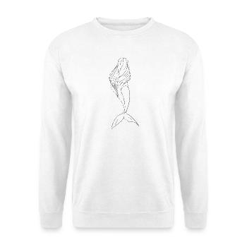 Meerjungfrau Elegante Line Art Design - Unisex Pullover - Weiß - Vorne