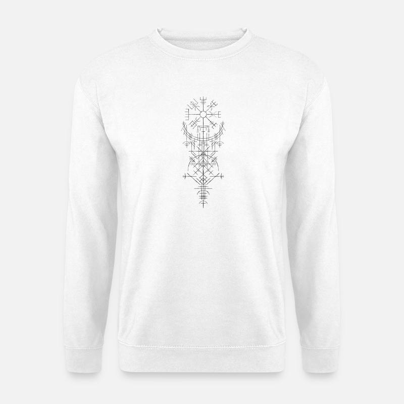 Wikingersymbol Vegvisir - Unisex Pullover - Weiß