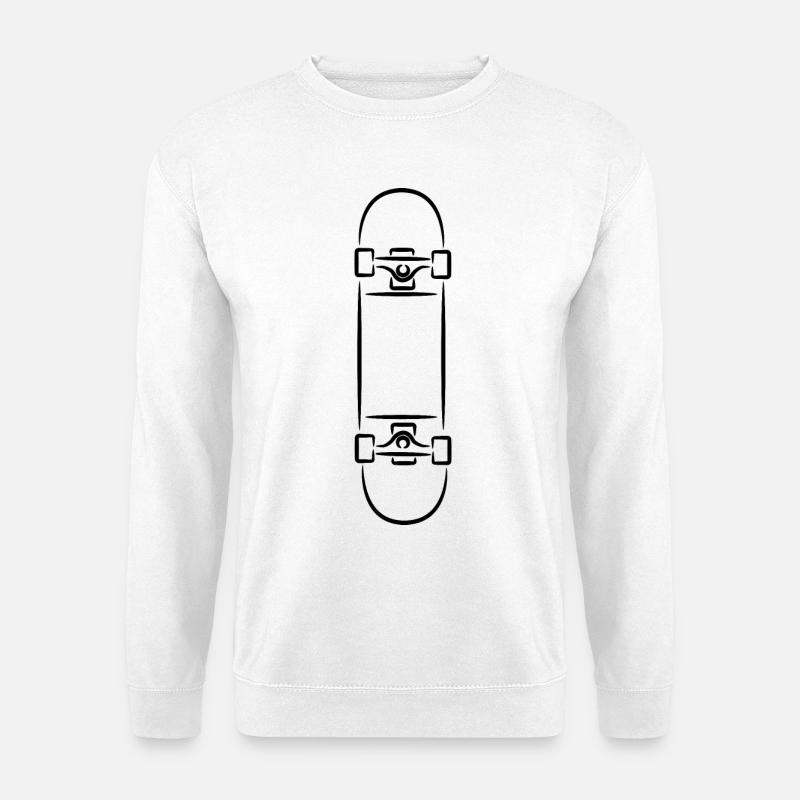 Skateboard - Unisex Pullover - Weiß