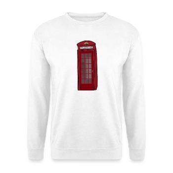 Telefonzelle Telefon Vintage - Unisex Pullover - Weiß - Vorne