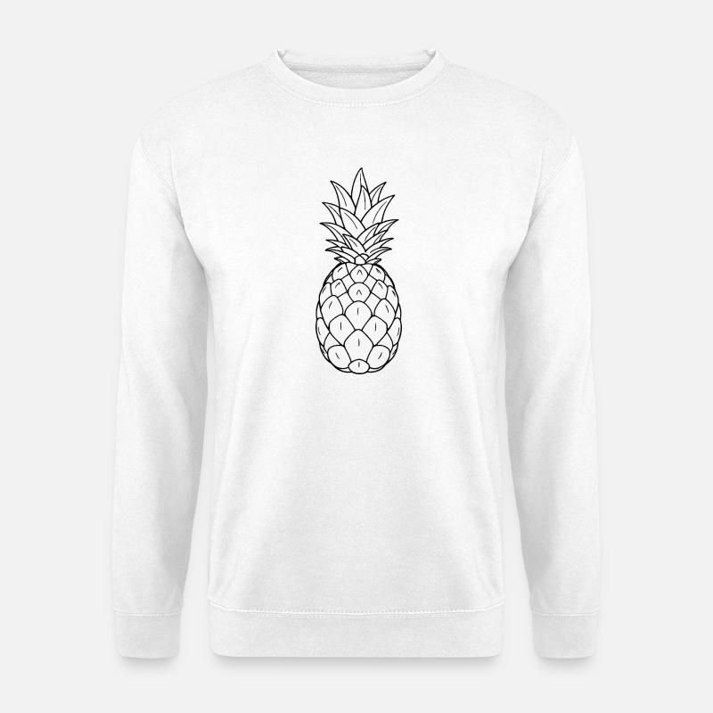Minimalistic Pineapple - Unisex Pullover - Weiß