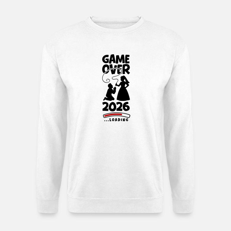 Hochzeit Game Over 2026 - Unisex Pullover - Weiß