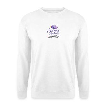 Cuillère pour l’épilepsie : conception de cerveau et de cuillère - Sweat-shirt Unisexe - blanc - Devant