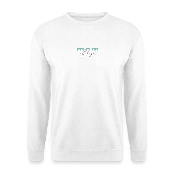 Mom of Boys Minimalist Aesthetic Mama Shirt - Unisex Sweatshirt - white - Front