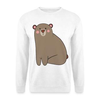 Ours - Sweat-shirt Unisexe - blanc - Devant