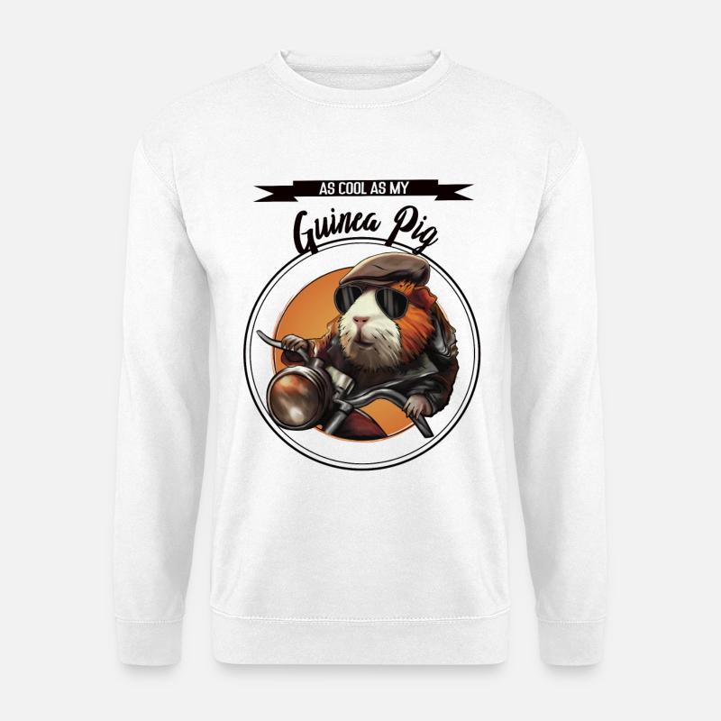 Cooles Meerschweinchen – Statement Design - Unisex Pullover - Weiß