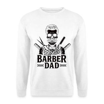 Father Barber Dad Barber Hairdresser - Unisex Sweatshirt - white - Front