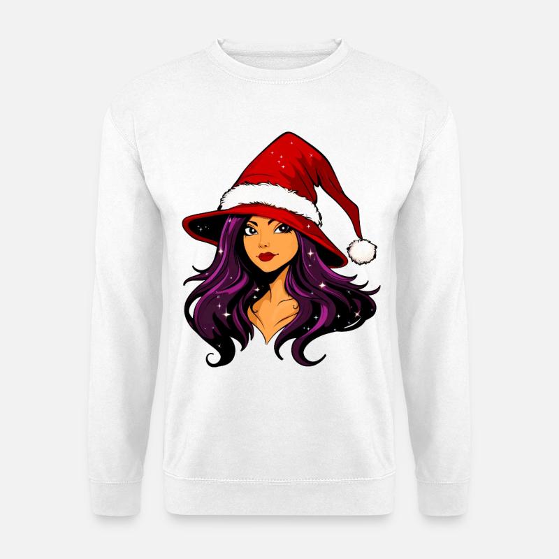 Hexe Weihnachtsfrau - Unisex Pullover - Weiß