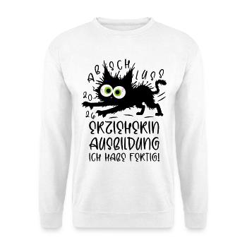 Formation des enseignants de maternelle 2026, j’en ai fini ! Cat - Sweat-shirt Unisexe - blanc - Devant