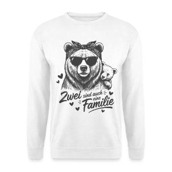 Mama Bear & Child Baby – Two Are a Family Too - Unisex Sweatshirt - white - Front