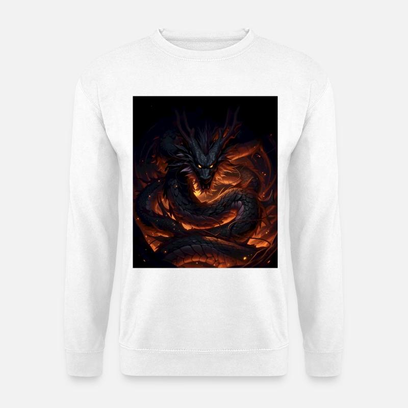 Lava Dragon in Shadowfire - Unisex Sweatshirt - white