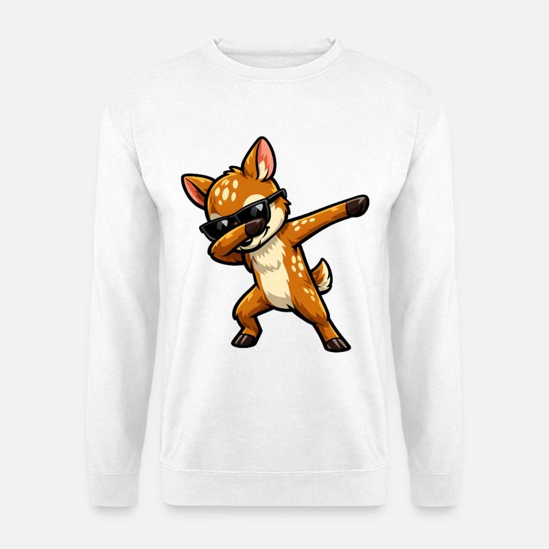 Dabbing Rehkitz - Unisex Pullover - Weiß