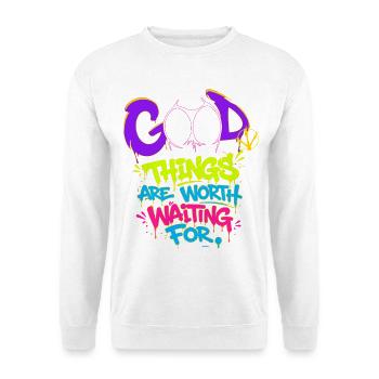 Good_hosszu - Unisex Sweatshirt - white - Front