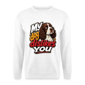 Englischer Springer-Spaniel - Unisex Pullover - Weiß - Vorne - Alina (178cm) & Michal (187cm)