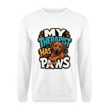 Rhodesian Dog - Unisex Pullover - Weiß - Vorne - Alina (178cm) & Michal (187cm)