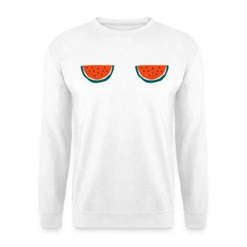 Wassermelonen-T-Shirt - Unisex Pullover - Weiß - Vorne