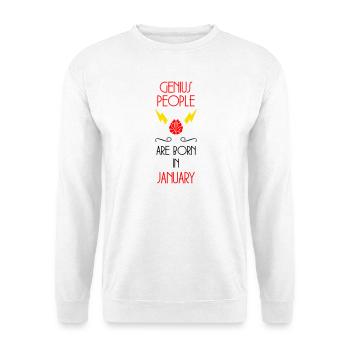 Dschinnen werden im Januar geboren – Geburt - Unisex Pullover - Weiß - Vorne
