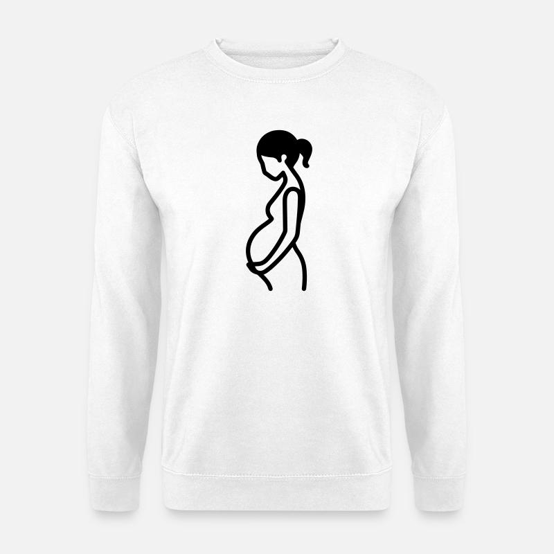 enceinte - Sweat-shirt Unisexe - blanc