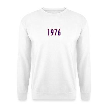 Jahreszahl 1976 Neonstil - Unisex Pullover - Weiß - Vorne