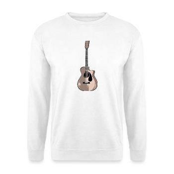 Guitare Guitare acoustique Illustration Logo icône - Sweat-shirt Unisexe - blanc - Devant