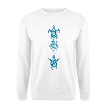 Zwei Schildkröten und eine Qualle - Unisex Pullover - Weiß - Vorne