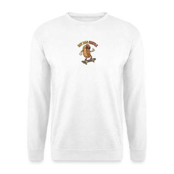 Hot Dog Hustle – Retro Comic Skateboarder - Unisex Sweatshirt - white - Front