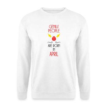 Dschinnen werden im April geboren – Jubiläum - Unisex Pullover - Weiß - Vorne