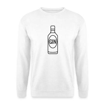 Gin Flasche - Unisex Pullover - Weiß - Vorne