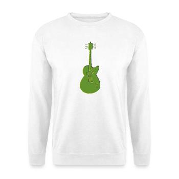 gitarre gruen relief - Unisex Pullover - Weiß - Vorne