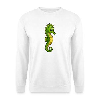 Happy Seahorse Portrait - Unisex Sweatshirt - white - Front