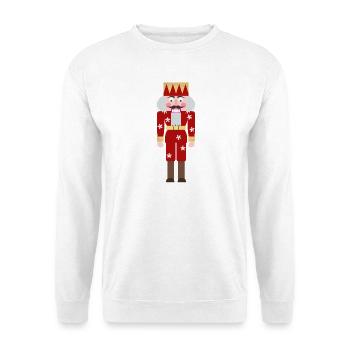 Nussknacker Schneeflocken Weihnachten Deko Winter  - Unisex Pullover - Weiß - Vorne - Alina (178cm) & Michal (187cm)