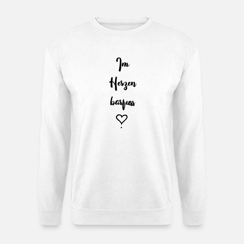 Im Herzen barfuss - Unisex Pullover - Weiß