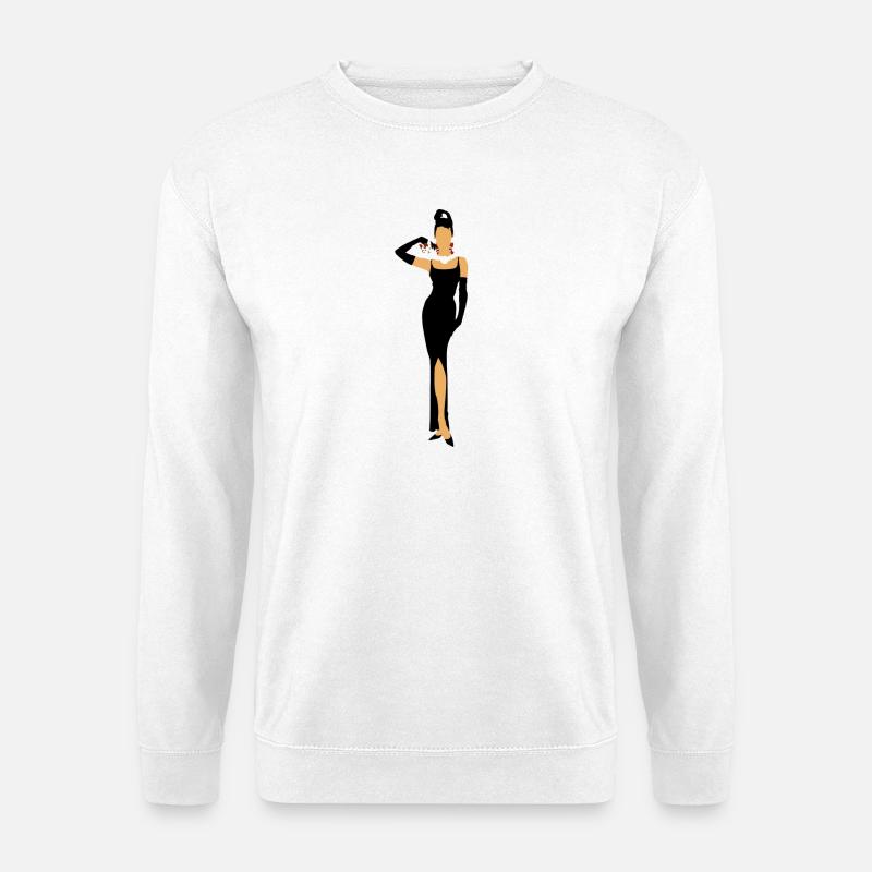 Diamantfrühstück mit Katze - Unisex Pullover - Weiß