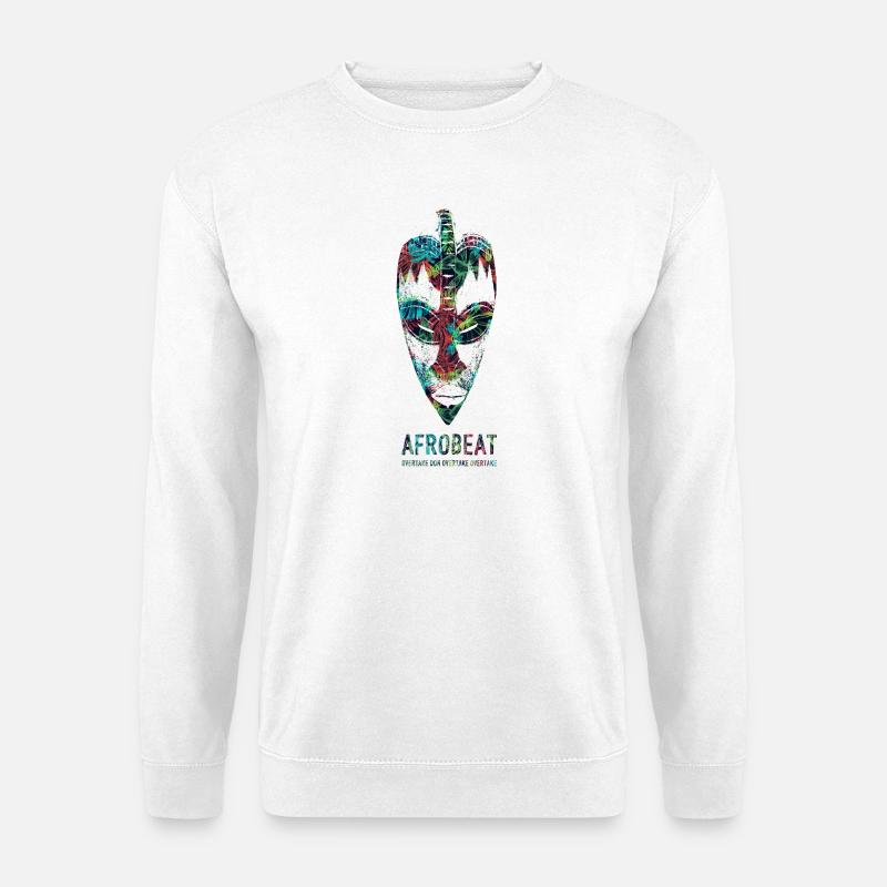 Afrobeat Neon-Tropenmaske - Unisex Pullover - Weiß