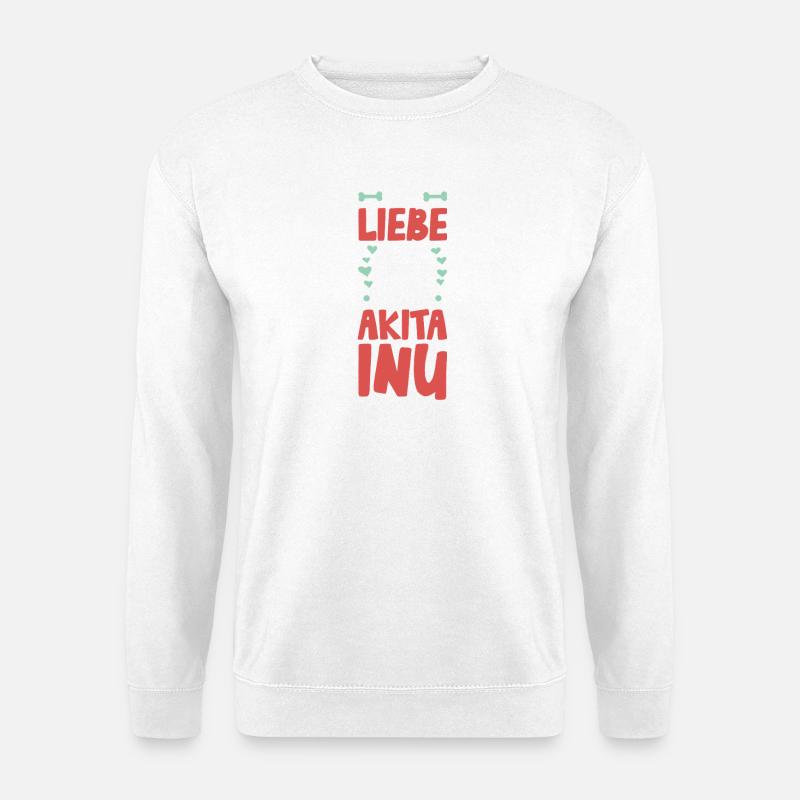Ich liebe meinen Akita Inu - Unisex Pullover - Weiß