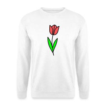 Bande dessinée Tulip Fleur - Sweat-shirt Unisexe - blanc - Devant