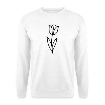 Tulip Flower Spring Outline - Unisex Sweatshirt - white - Front