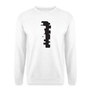 1 - Sweat-shirt Unisexe - blanc - Devant