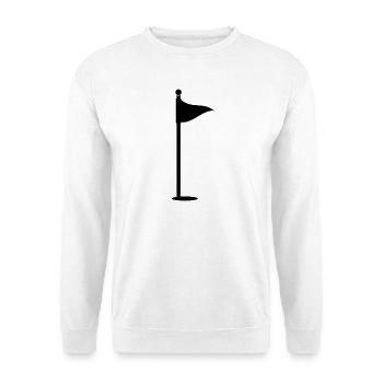 Drapeau de golf - Sweat-shirt Unisexe - blanc - Devant